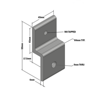 64-030-1 MODULAR SOLUTIONS PANEL CLAMP<br>WIRE MESH PANEL HOLDER SIZE 45 W/ HARDWARE